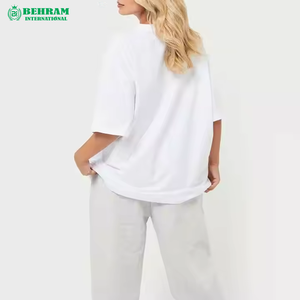 Camiseta Casual Personalizada de 320 g/m², Unisex, de Manga Regular, Ecológica, Antiarrugas, Transpirable, 100% Algodón, Blanca - Product Image 2