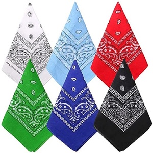 High Quality Custom Printed <b>Bandana</b> Scarf Most Popular Square Style Fashionable Leaf Pattern Cotton & handmade for Girls Babies - Product Image 1