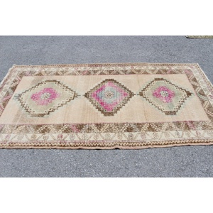 พรมขนาด 4.3x8.2 ฟุต, พรมตุรกีโบราณ, พรมเปอร์เซียสีน้ำตาลชมพู - Product Image 2