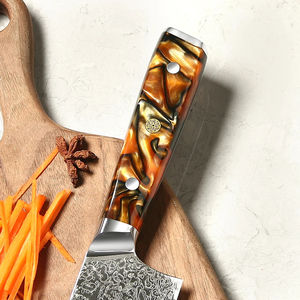 Juego de cuchillos de cocina profesionales personalizados de Damasco, 67 capas, con mango de resina acrílica - Product Image 4