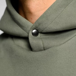 Tendance poignets élastiques réglable à capuche hiver col spécial boutonné à capuche pour hommes Premium confortable moderne coupe hommes veste - Product Image 6