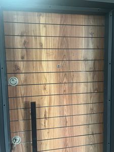 304สแตนเลสหน้าประตูด้านนอกที่ทันสมัยเปิดด้วยตนเองพื้นผิวสำเร็จรูปจากผู้ผลิตตุรกี - Product Image 3