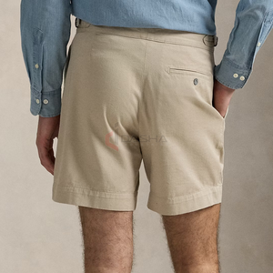 Vente en gros de shorts en coton pour hommes avec logo personnalisé avec poches zippées Fabricant de vêtements décontractés légers et doux - Product Image 3