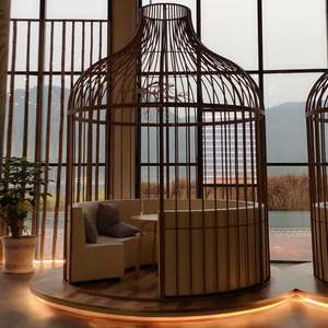 Dekorasyon ve ekran, Metal işçilik, büyük otel restoranları için açık büyük demir işleri kuş kafesleri - Product Image 2