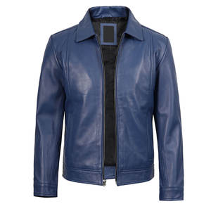 แจ็กเก็ตหนังสำหรับผู้ชายเสื้อแจ็กเก็ตหนังสำหรับฤดูหนาวพิมพ์ลายปักดีไซน์ใหม่ทันสมัย - Product Image 1