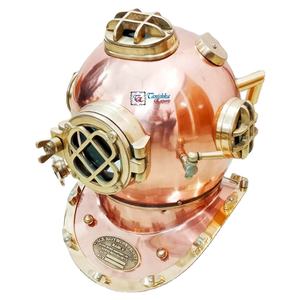 Casco de Buceo Antiguo de Cobre y Latón Pulido, Modelo Mark V, para Buceo en Aguas Profundas, Coleccionable - Product Image 4