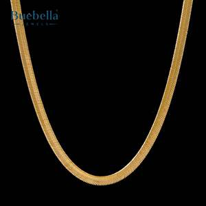 Hot Sale Hip Hop Jewelry 925 Silver 14K <b>Gold</b> 6mm <b>Herringbone</b> <b>Chain</b> for Men Premium Necklaces - Product Image 2