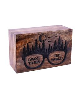 Handcrafted Mountain Wooden Cremation Urns for Human Ashes Adult <b>Large</b> - Tree of Life Funeral Urn <b>Box</b> (250 LB - Hardwood ) - Product Image 6