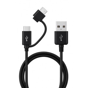 Cavo USB-A a Micro USB Originale Samsung 2-in-1 da 1,5m con Adattatore Type-C, Nuovo per Ricarica e Trasferimento Dati per Telefoni Cellulari - Product Image 1