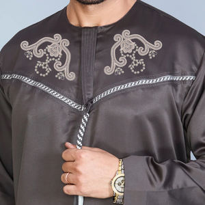 Jubbah Thobe pour hommes, décontracté, polyester, manches longues, haute qualité, dernier design, OEM personnalisé, prix de gros, best-seller - Product Image 5