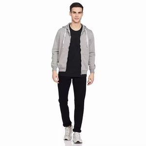 Vente en gros de sweats à capuche de gymnastique ajustés avec logo imprimés fabricants sweats à capuche personnalisés noirs unis sweats à capuche pour hommes - Product Image 1