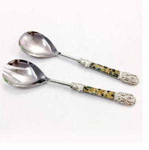 Servidor de pastel de Metal de alta venta para boda Nuevo último cubertería de Metal en precio al por mayor Servidor de pastel de Metal con mango de mármol - Product Image 1