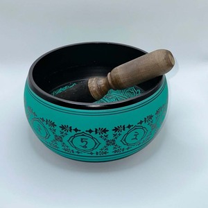 Cuenco tibetano de diseño personalizado hecho a mano indio para Yoga, meditación, sonido, curación, oración religiosa, cuencos de canto grabados - Product Image 6