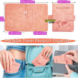 Ustom Print Logo Blanks Sublimation Passeport Cover Holder Avec Bande Élastique - Product Image 4