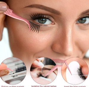 Ensemble de pinces à épiler professionnelles en acier inoxydable 5 pièces pointe en fibre pointue pour l'épilation des sourcils Extension de cils - Product Image 4