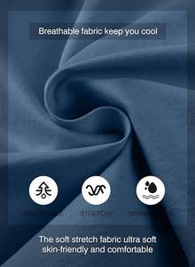 Pantalones cortos chinos Premium para hombre con bolsillos laterales y cremallera, pantalones cortos chinos ligeros para hombre, secado rápido y tela suave - Product Image 4