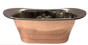 Bañeras de pie de garra pulidas de níquel en bañera de cobre puro a precio barato con pátina de proveedor indio a precio mayorista - Product Image 3