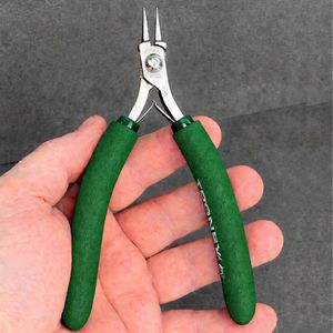 Tronex Stainless Steel Short Tip Needle Nose <b>Pliers</b> White Handle Precision Jewelry Tool for Ring Making 85g - Product Image 5