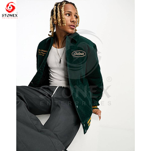 Veste universitaire unisexe à manches longues, design personnalisé, prix d'usine, tricotée, pour l'hiver, avec décoration en fourrure, couleur personnalisable, style décontracté - Product Image 5