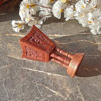 Encensoir en bois arabe Ramadan Mubkhar, écologique, fait main en bambou/acacia, design lune, haute qualité, pour la maison et les cérémonies religieuses