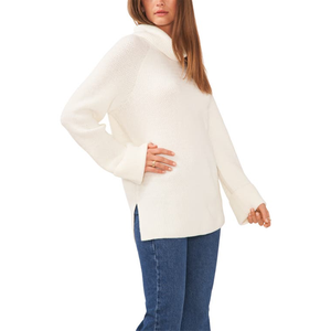 Set Maglione da Donna Vince Camuto, Taglia Piccola, Tunica in Maglia con Collo a Cappuccio in Bianco Antico - Product Image 1