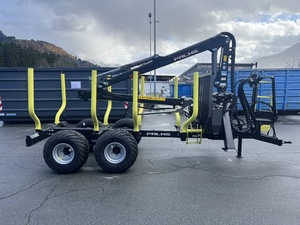Remorque forestière avec grue hydraulique pour tracteur et utilisation avec grappin ATV, haute productivité, garantie 4 ans - Product Image 3