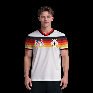 เสื้อฟุตบอลแฟนคลับสไตล์การแข่งขันฟุตบอลนานาชาติปี 2026  ลายเสื้อทีมชาติ ผลิตจากโพลีเอสเตอร์ 100% ระบายอากาศได้ดี - Product Image 2
