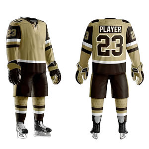 Trajes uniformes de hockey sobre hielo por encargo de alta calidad para hombres con servicios de impresión de logotipos OEM ODM disponibles - Product Image 4