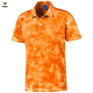 2024 nuevo diseño 100% poliéster verano sublimación Tie Dye hombres manga corta Hawaiano Polo camisetas hombres Golf Polo camisa - Product Image 4