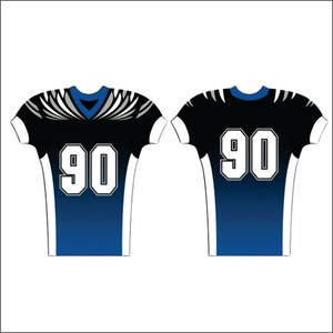 Camiseta de fútbol americano de sublimación para adultos y niños Camiseta de fútbol de poliéster 100% americano - Product Image 1