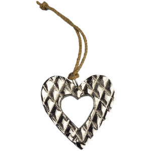 Ornement suspendu en métal en forme de coeur avec finition en laiton antique Dernier design Idéal pour la décoration de balcon et la décoration de mariage - Product Image 2