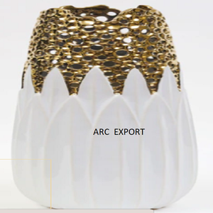 Vases à fleurs de décoration de table en plaqué or pour mariage, maisons et centres de villégiature Vases à fleurs décoratifs de table en vente en gros - Product Image 6