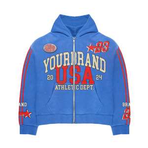 Los mejores chándales personalizados, pantalones apilados, pantalones de chándal, conjunto con capucha, bordado 3D, lavado ácido, chándales desteñidos al sol para ropa de invierno de hombre. - Product Image 4