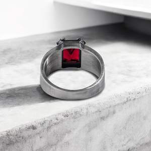 Anillo de Piedra Preciosa de Rubí Rojo con Corte Radiante, Chapado en Rodio, Plata de Ley 925, Unisex, para Boda, Compromiso, Fiesta, Regalo Vintage - Product Image 5