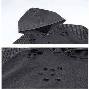 เสื้อฮู้ดระบายความร้อนของผู้ชายมาพร้อมกับผ้าคอตตอน100% สีพื้นพิมพ์ลาย3D แนวสตรีท - Product Image 4