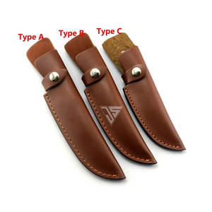 ปลอกมีดหนังวัวล่าสัตว์คุณภาพสูงสำหรับมืออาชีพปลอกหุ้มมีดป้องกันพร้อมสายหนังกระดุมแบบกด - Product Image 2