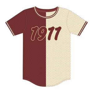 Venta al por mayor KAP medio y medio Jersey camiseta de béisbol 100% poliéster malla fraternidad camiseta con logotipos de apliques bordados - Product Image 2