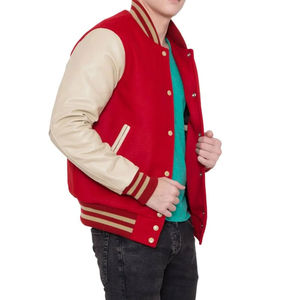 Chaqueta con capucha de etiqueta tejida de poliéster informal para hombre Varsity Bomber Letterman bordado deportes estilo Formal cremallera para primavera - Product Image 5