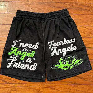 Vente en gros Short en maille double couche pour homme à séchage rapide et respirant 100% coton Impression personnalisée par sublimation quantité minimale de commande bas High Street Solid - Product Image 2