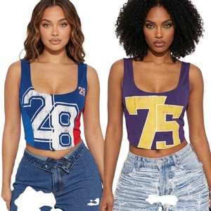 Camisetas de Tirantes Cortas de Lona para Mujer, con Estampado Digital, Cuello Redondo y Cordones, Estilo Urbano Ecológico, Tendencia Verano 2025, 220g, ¡Gran Venta! - Product Image 5