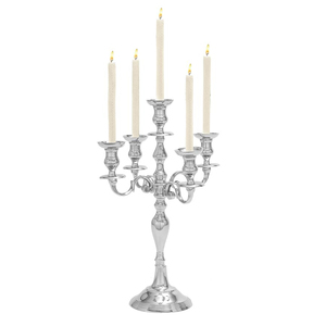 Fournisseurs en gros de bougeoir décoratif en métal aluminium candélabre argenterie bougeoir au meilleur prix - Product Image 1