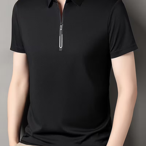 Camisa Polo Personalizada de Alta Calidad, Transpirable, con Cierre y Rayas, 200gsm, 100% Lino, para Hombre - Product Image 2