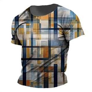 T-shirts d'été décontractés à manches courtes et respirants anti-boulochage 100% coton pour hommes - Product Image 6