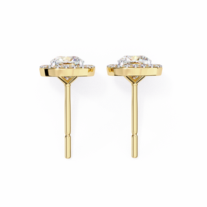 Boucles d'oreilles uniques en or 18 carats avec diamant de laboratoire, boucles d'oreilles de qualité supérieure - Product Image 4