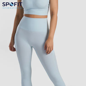 กางเกงรัดรูปเอวสูงสำหรับผู้หญิงเลกกิ้งสำหรับออกกำลังกายผ้าฝ้ายไร้ตะเข็บเอวระดับกลางสำหรับฤดูร้อน - Product Image 6