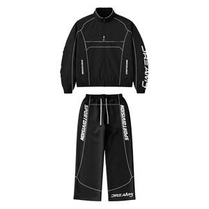 2025 Custom Sweatsuit Embroidery <b>Zip</b> <b>up</b> <b>Jacket</b> Jogger Set Nylon Sweat Pant Windbreaker Outdoor <b>Jacket</b> Tracksuits for Men - Product Image 2