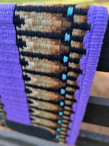 Western Show Horse Saddle Blanket Diseño de Nueva Zelanda Manta de sillín de lana hecha a mano Top Wool Saddle Pad Size - Product Image 4