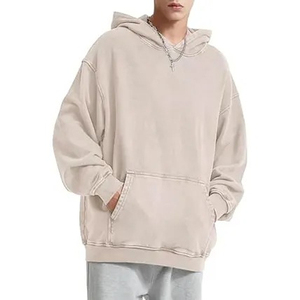 Sudaderas con capucha de lavado ácido de último diseño para hombres Transpirable Vintage Servicio OEM Patrón sólido Ropa con capucha de invierno-Venta al por mayor - Product Image 3