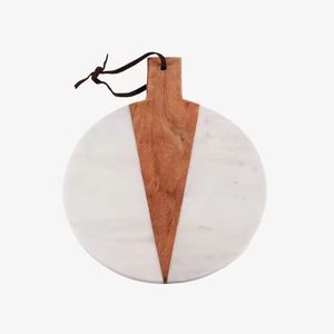 Nueva tabla de quesos para cortar mármol blanco y madera para mesa y utensilios de cocina al mejor precio para tablas de charcutería al por mayor - Product Image 1