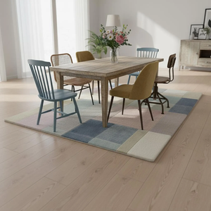 Modern Handwoven Pastel Geometric <b>Rug</b> Muted Color Block Plush Wool <b>Rug</b> <b>for</b> Living Room, Bedroom, Dining Room, Guest Room - Product Image 4